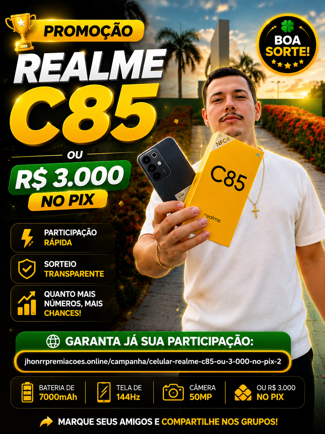 CELULAR REALME C85 OU 3.000 NA CONTA 💲
